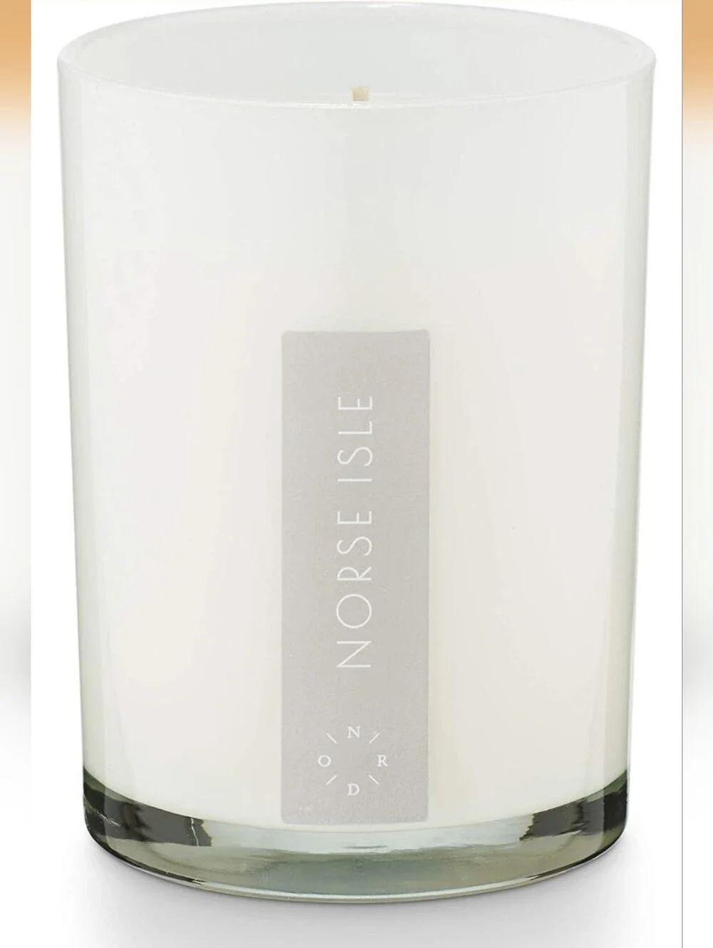 Norse Isle White Glass Scented Candle - Clean Fragrance
